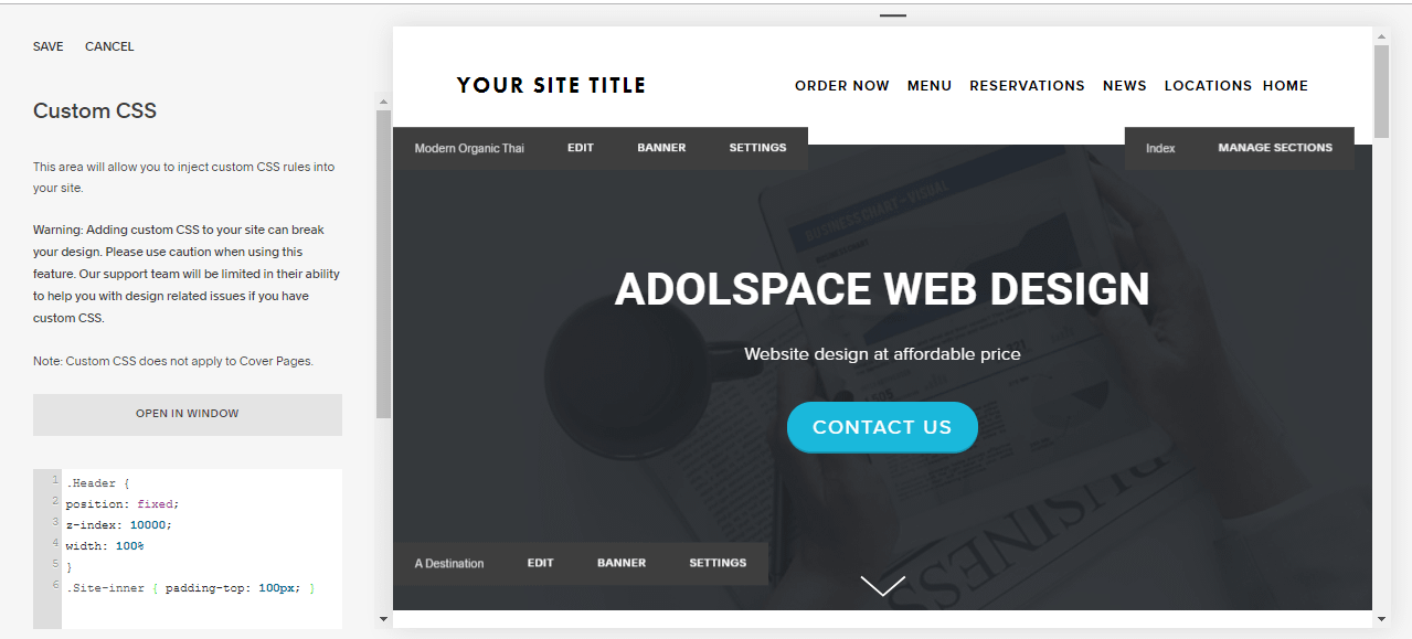 How To Add Squarespace Fixed Header On Any Template Sticky